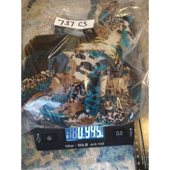 Glamour Womens 3/4 Sleeve Dress Size 12 belt/tie animal leopard cheetah stretch - Picture 10 of 10